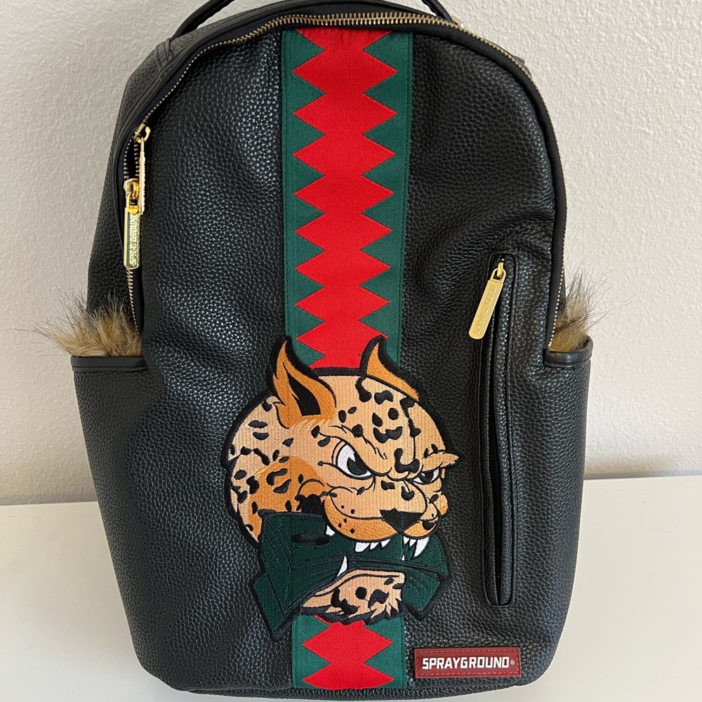 Sprayground Leopard Fur Money backpack